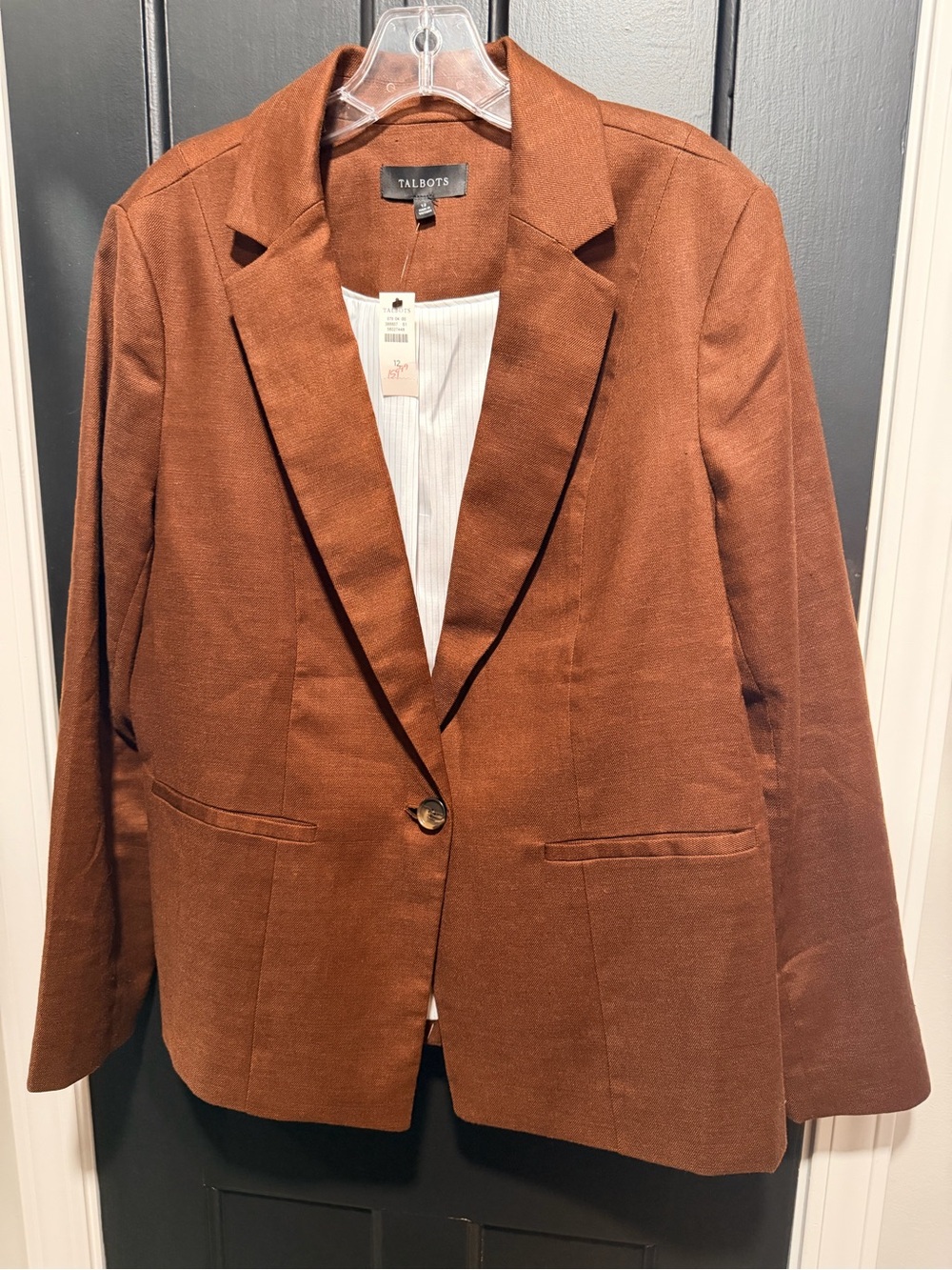 Talbots Walnut Brown Single-Button Blazer